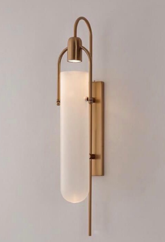 Light House Metal + Glass Material Brass Finished Wall Light