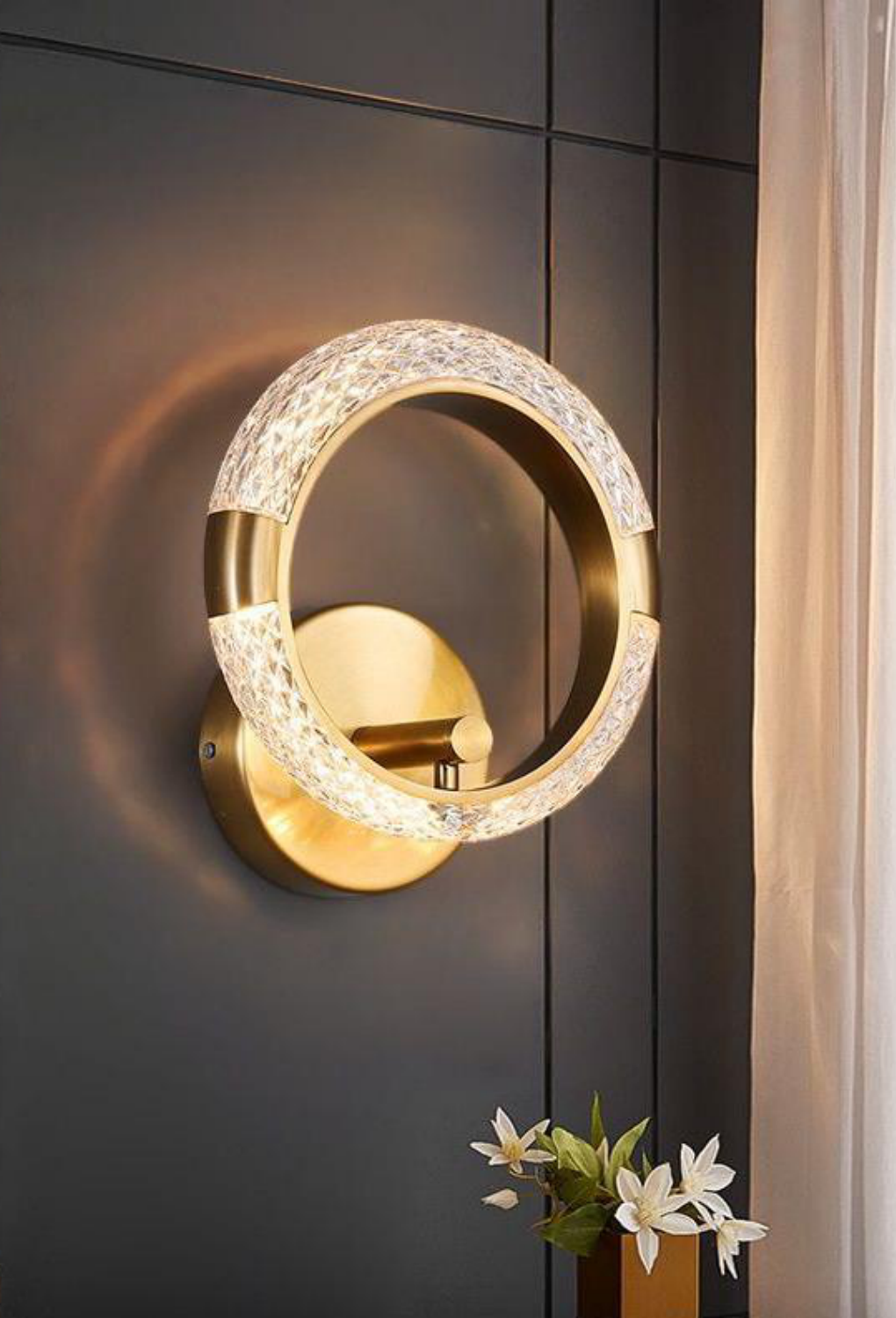 Light House Metal Material Brass + Acralyc Finished Wall Light