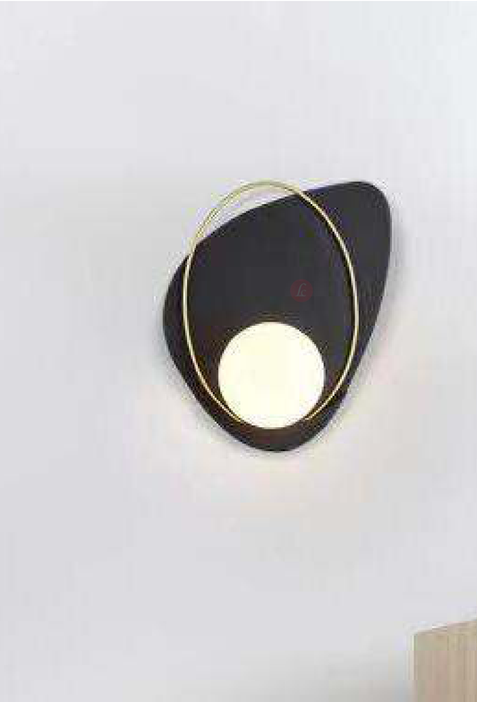 Light House Metal + Glass Material Black + Gold Finished Wall Light