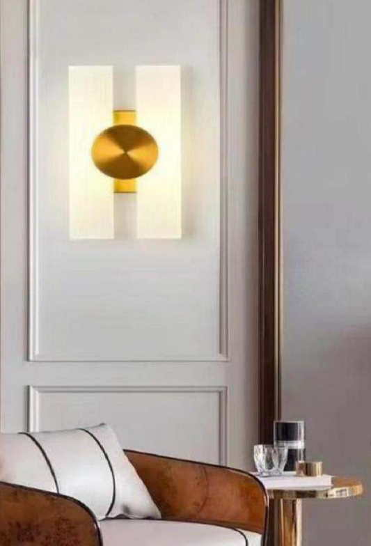 Light House Metal + Acralyc Material Brass + Frosted Finished Wall Light