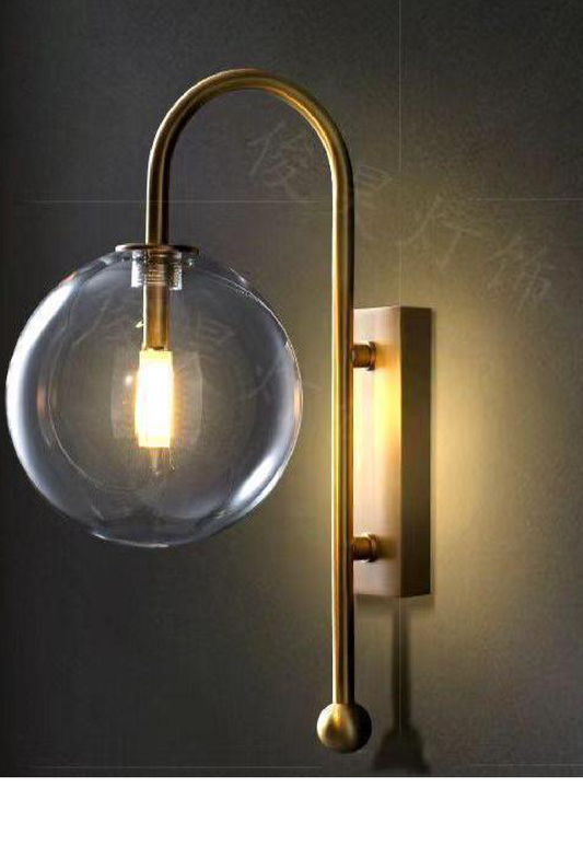 Light House Metal + Glass Material Brass Finished Wall Light