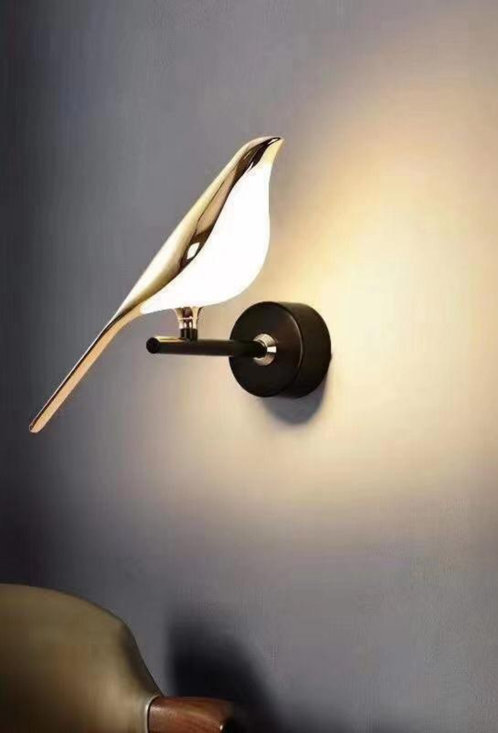 Light House Metal+ Acralyc Material Gold+ Wh+Blk Finished Wall Light