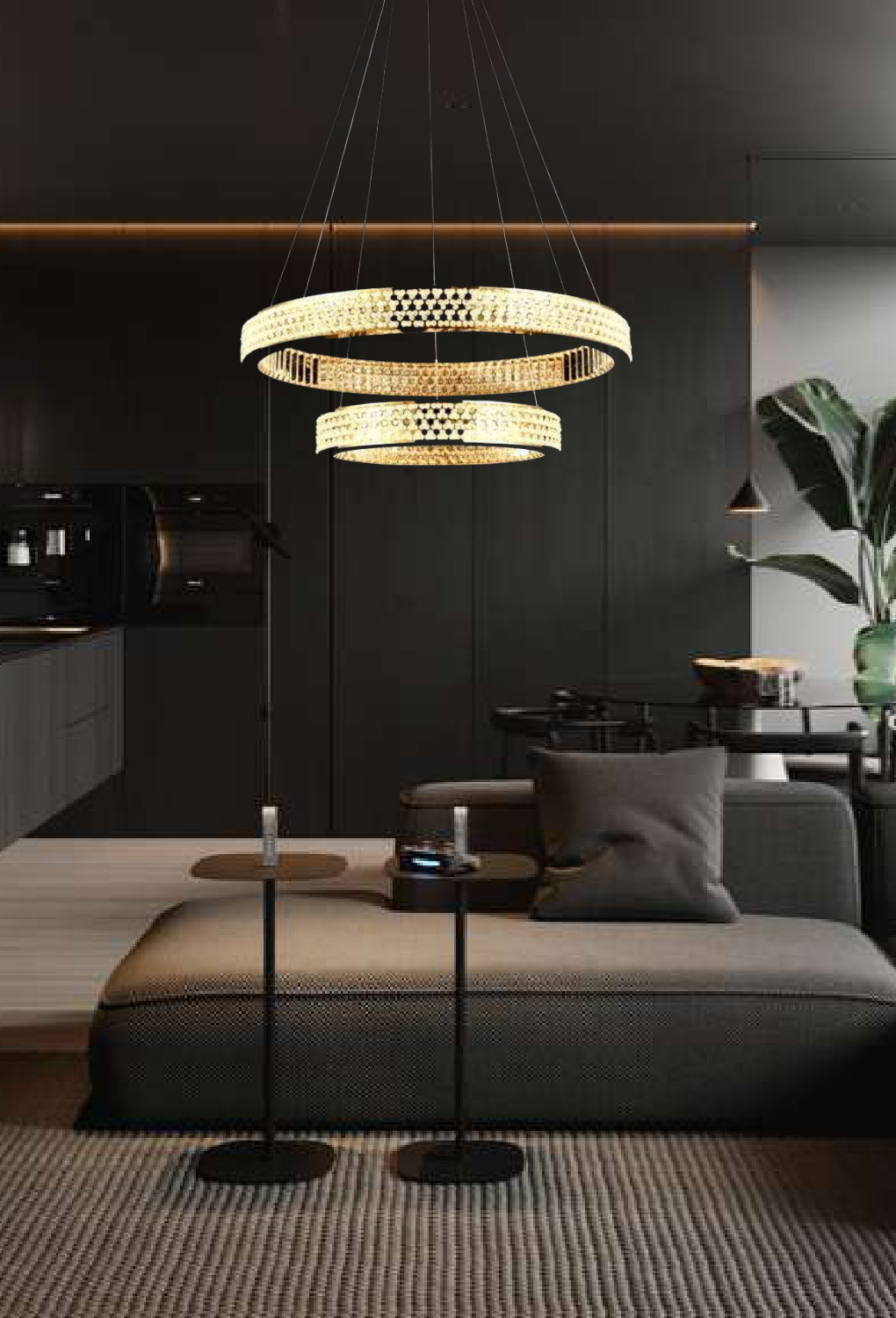 Light House Metal Material Fg + Crystal Finished Chandelier