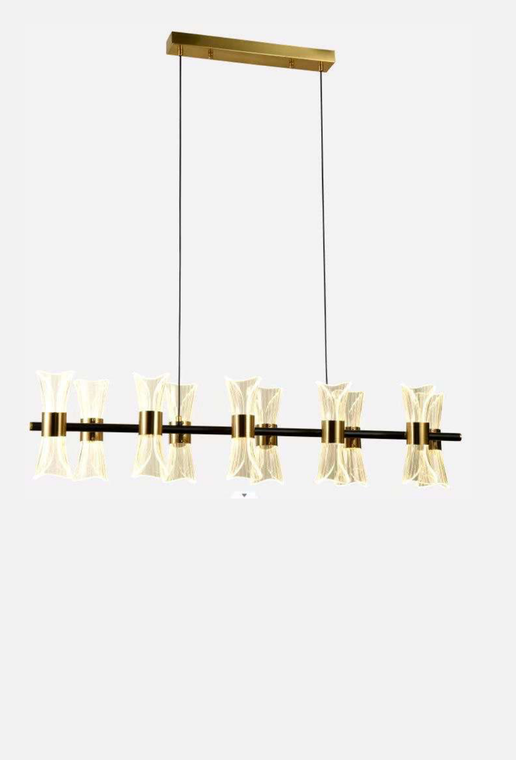 Light House Metal Material Brass+Acralyc Finished Chandelier
