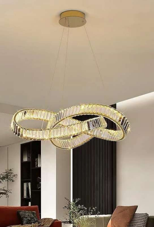 Light House Metal+ Crystal Material Gold Finished Chandelier