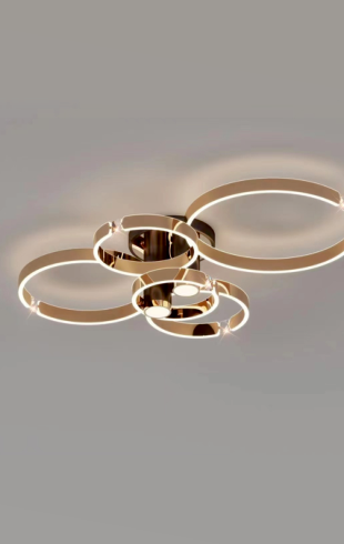 Home Light  Aluminum + Silica     Material Gold Finished Pendent Light