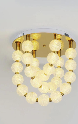 Home Light  Iron + Acrylic        Material Bronze + Clear Glass Finished Pendent Light