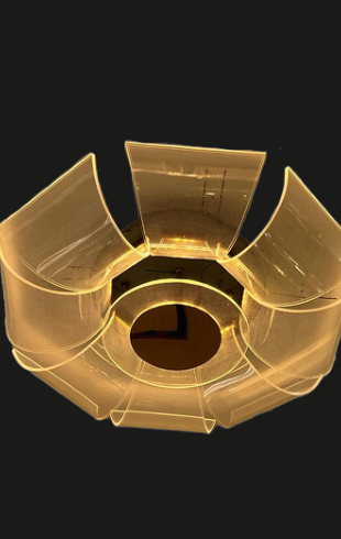 Home Light  Metal + Acrylic       Material Rose Gold Finished Pendent Light