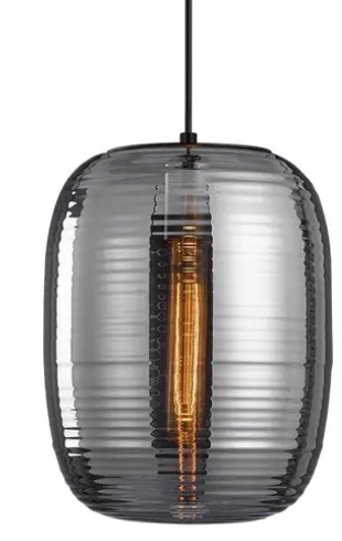 Home Light Iron + Glass Material Smokey Grey Finished Hanging Light