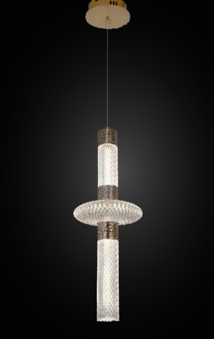 Home Light Metal + Acrylic Material Gold Finished Hanging Light