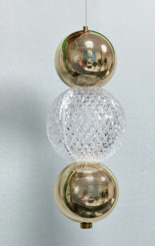 Home Light Metal + Acrylic Material Gold Finished Hanging Light