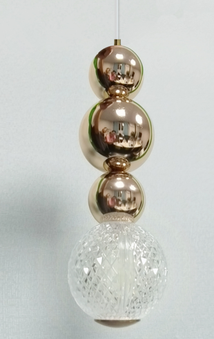 Home Light Metal + Acrylic Material Gold Finished Hanging Light