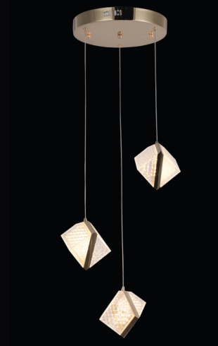 Home Light Aluminum + Acrylic Material Gold Finished Hanging Light