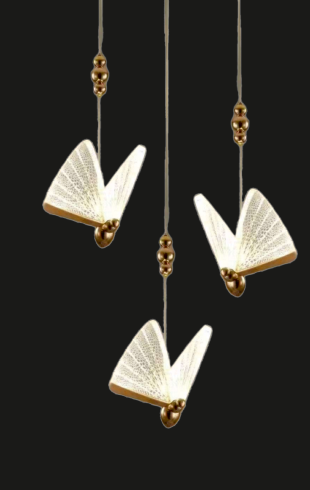 Home Light Aluminum+Acrylic Material Gold Finished Hanging Light