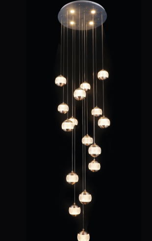 Home Light Aluminum + Acrylic Material Gold Finished Roof Light