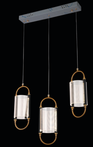 Home Light Aluminum + Acrylic Material Gold + Black Finished Hanging Light