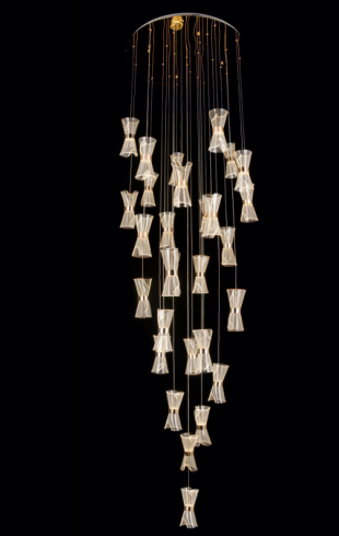 Home Light Acrylic Material Gold Finished Roof Light