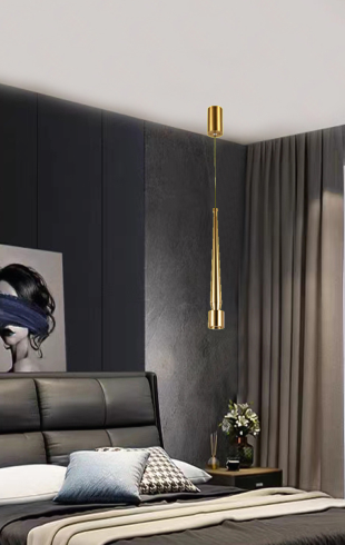 Home Light Aluminum Material Yellow Brown Finished Hanging Light