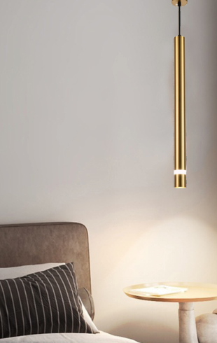 Home Light Aluminum Material Gold Finished Hanging Light