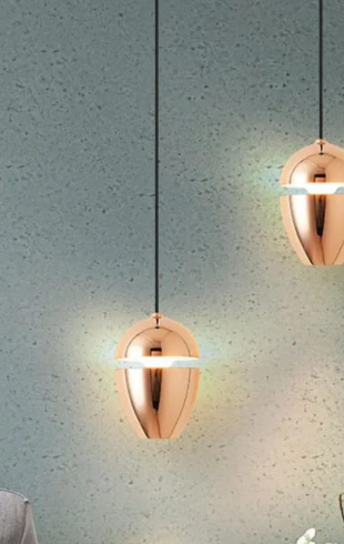 Home Light Aluminum Material Gold Finished Hanging Light