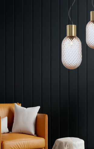 Home Light Metal + Glass Material Amber Glass Finished Hanging Light