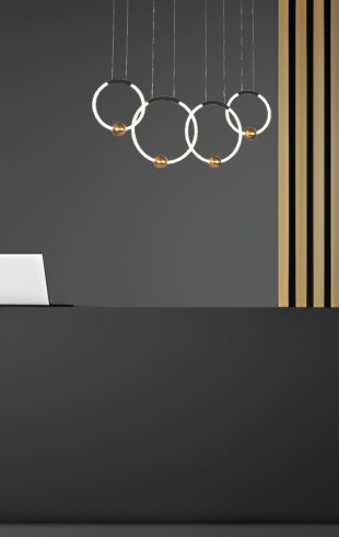 Home Light  Iron + Acrylic        Material Bronze + Bk Finished Pendent Light