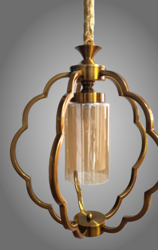 Home Light Iron + Glass Material Gab Finished Hanging Light