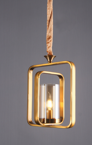 Home Light Metal + Glass Material Gab Finished Hanging Light
