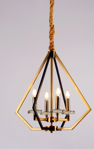 Home Light Metal Material Gab + Black Finished Hanging Light