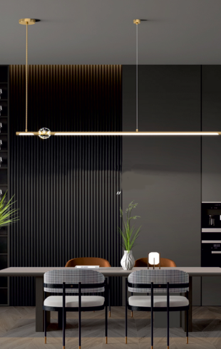 Home Light  Metal + Crystal       Material Gold Finished Pendent Light