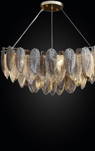 Home Light  Metal + Glass         Material Gold Finished Pendent Light