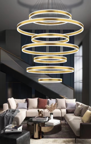 Home Light Aluminum+Acrylic Material Gold Finished Roof Light