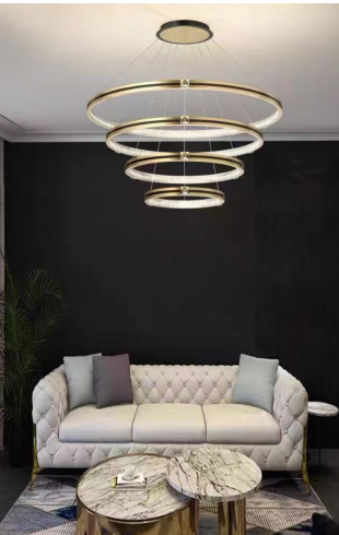 Home Light Aluminum+Acrylic Material Gold Finished Roof Light