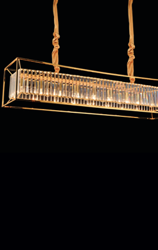 Home Light  Metal + Crystal       Material Gold Finished Pendent Light