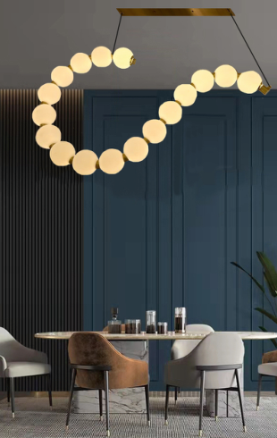 Home Light  Iron + Acrylic        Material Bronze + Milky Glass Finished Pendent Light