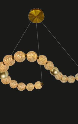 Home Light  Iron + Acrylic        Material Bronze + Clear Glass Finished Pendent Light