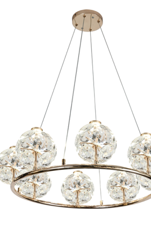 Home Light  Crystal               Material Gold Finished Pendent Light