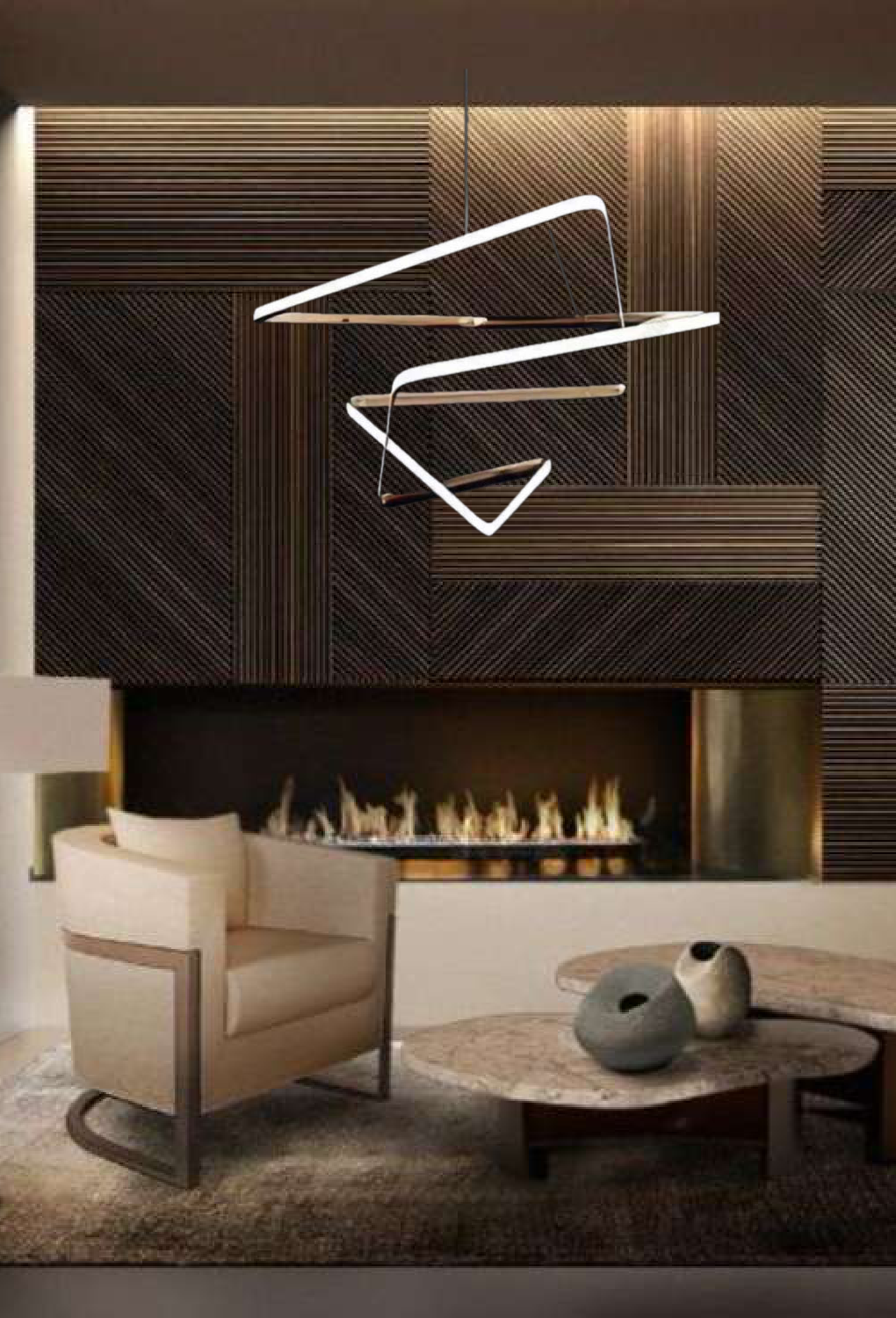 Light House Metal Material Rosegold Finished Chandelier