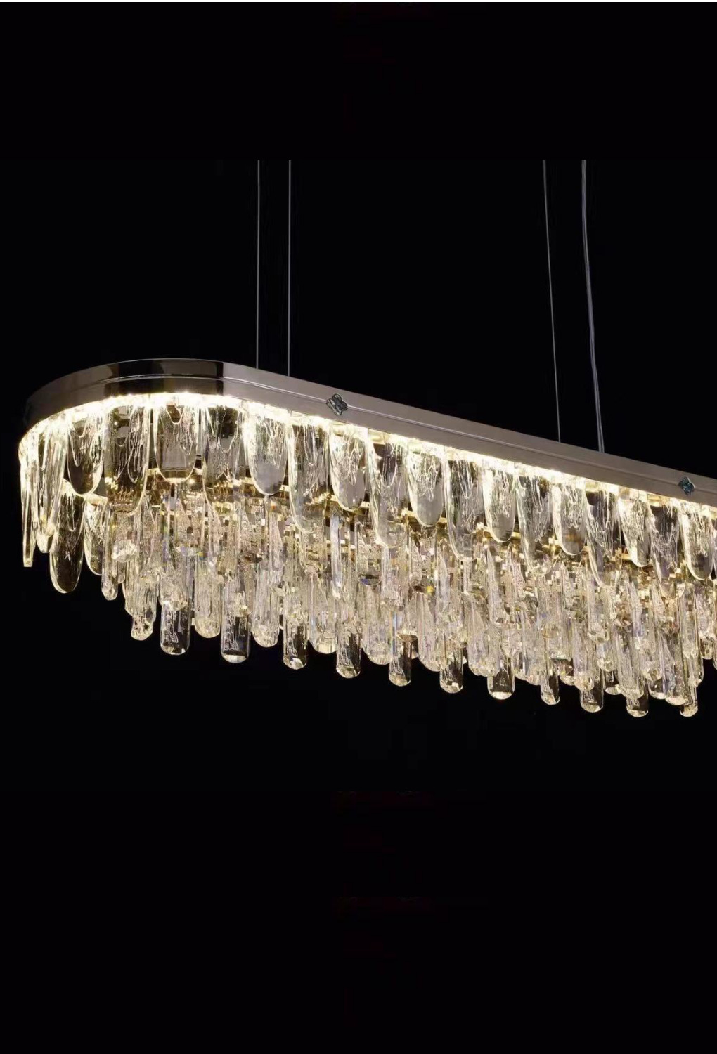 Light House Metal+ Crystal Material Gold Finished Chandelier