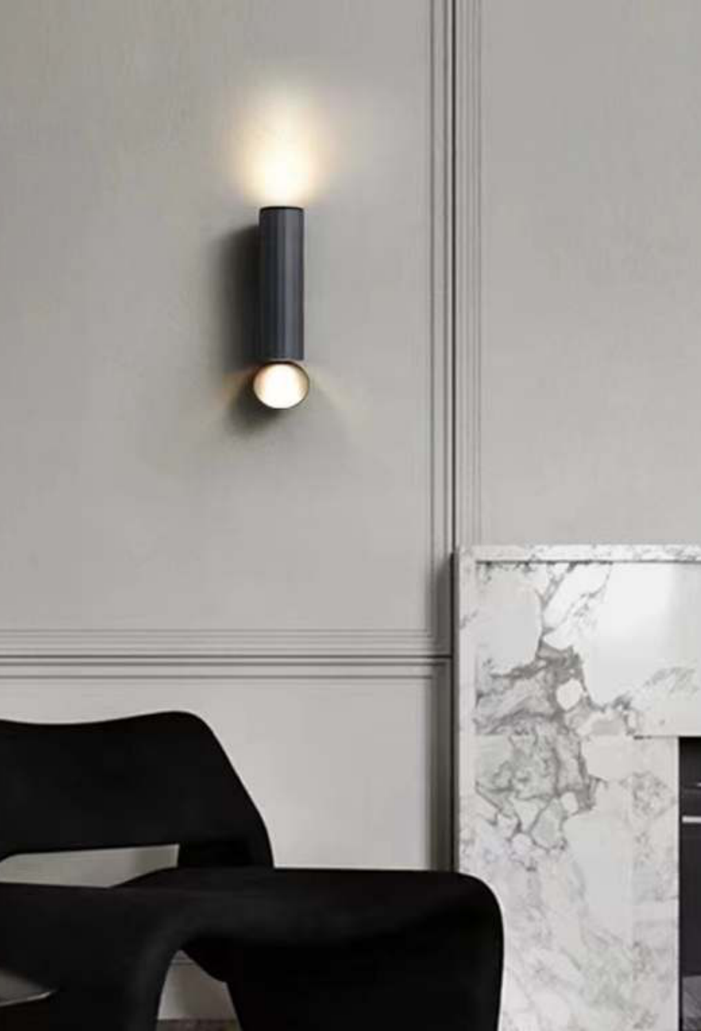 Light House Metal Material Black Finished Wall Light