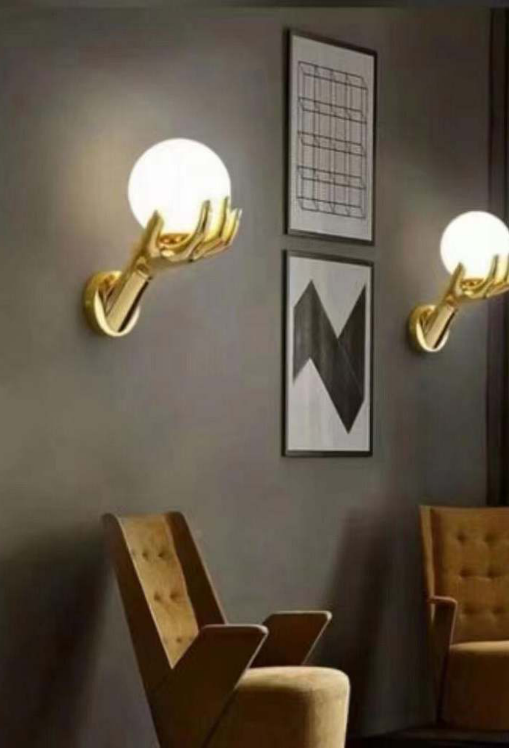 Light House Metal+Glass Material Gold Finished Wall Light