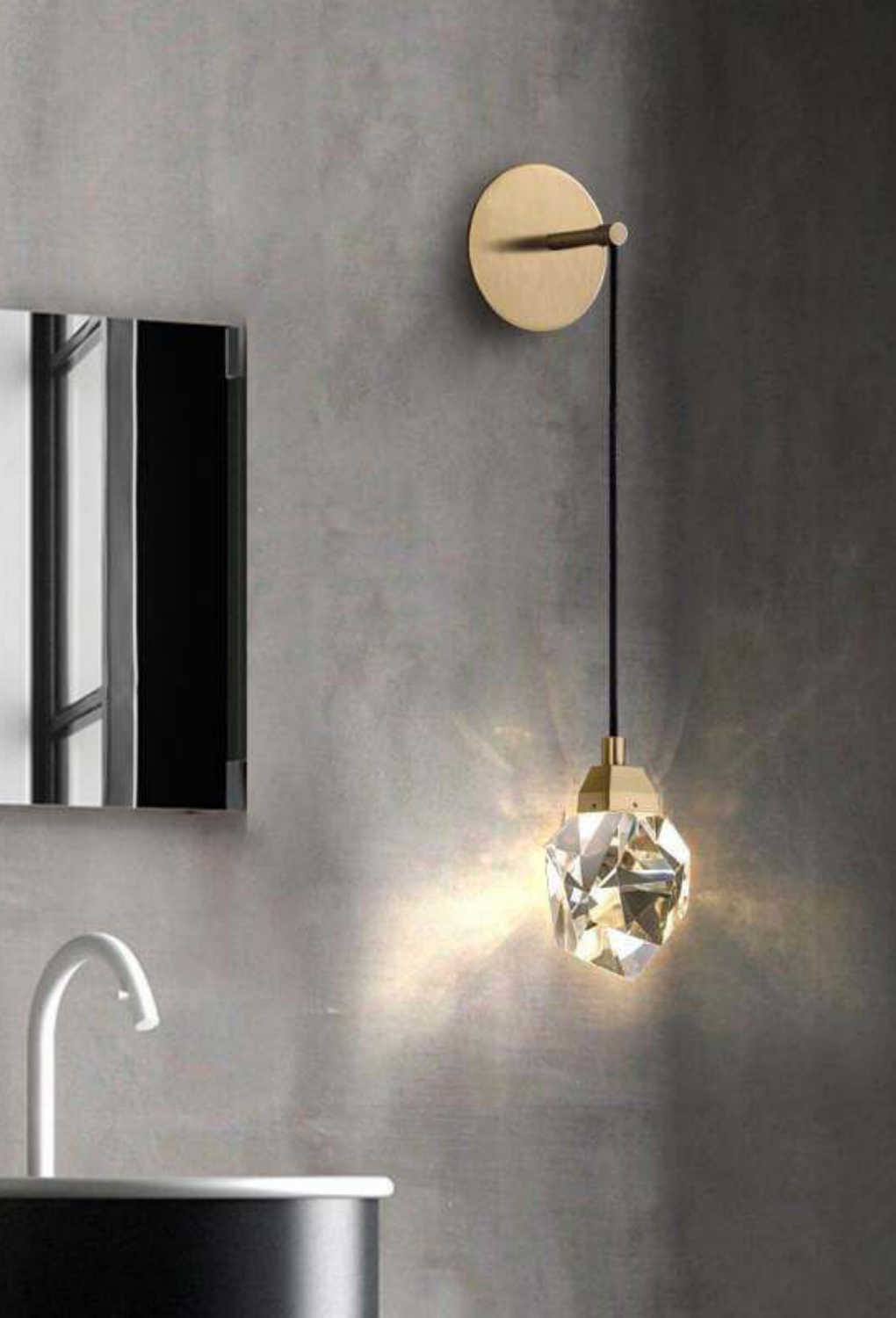 Light House Metal+ Glass Material Brass+Frosted Finished Wall Light