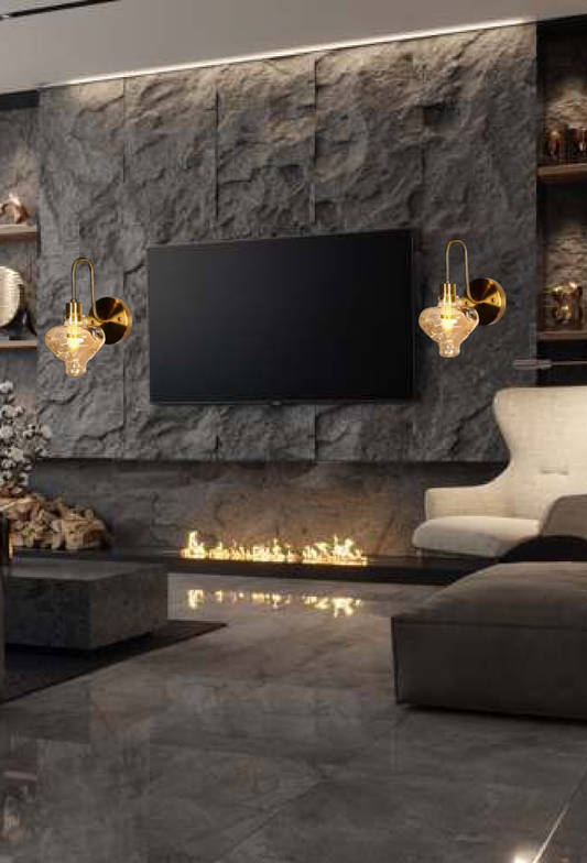 Light House Metal Material Amber Finished Wall Light