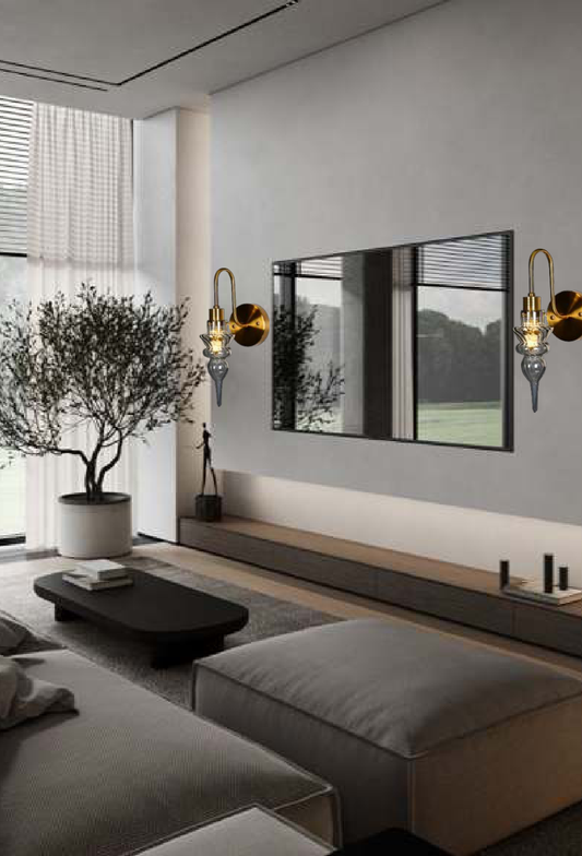 Light House Metal Material Amber Finished Wall Light