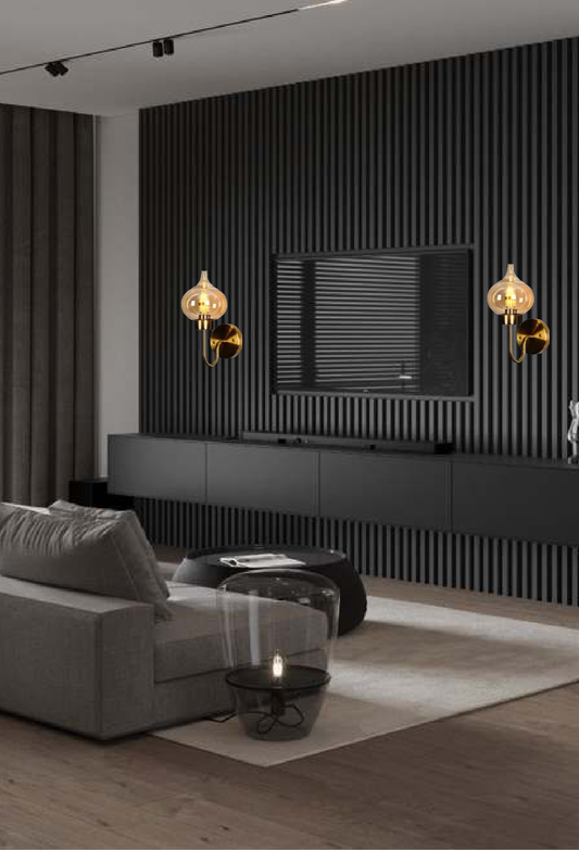 Light House Metal Material Amber Finished Wall Light